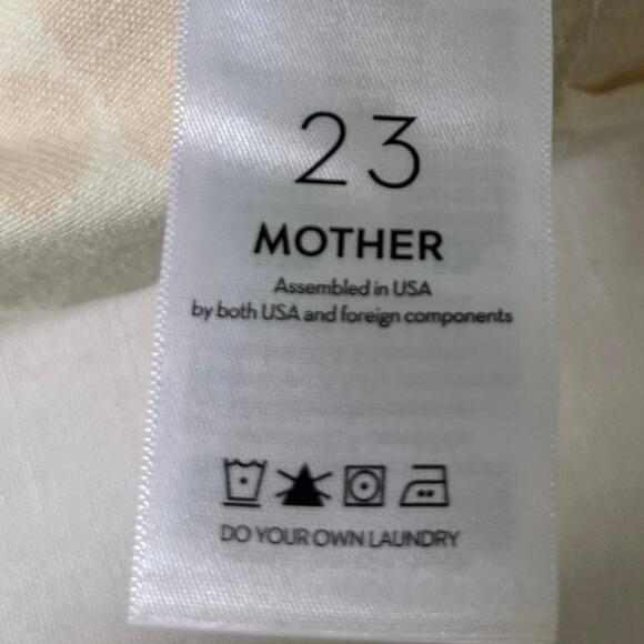 MOTHER The Ruffle Mini Skirt Floral Leopard Print Yellow White Size 23 NWT - Picture 5 of 11